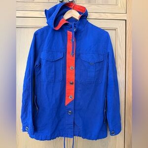 J. Crew Colorblock Anorak Utility Linen/Cotton Cargo Jacket 2014/ XSM